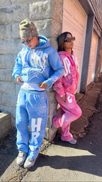 Sky Blue Flare Sweats - UP4HOURS