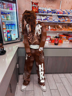 Sky Brown Flare Sweats - UP4HOURS